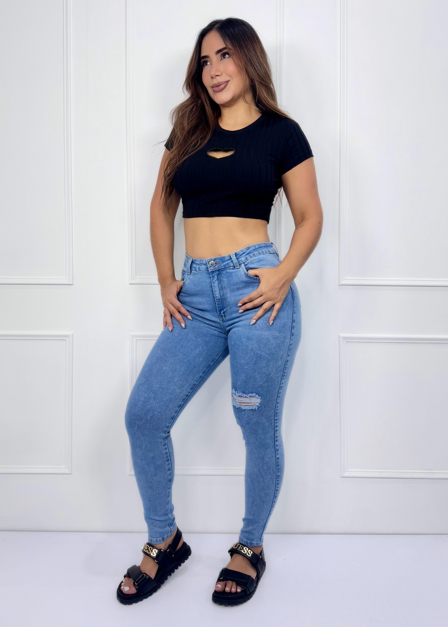 JEANS TIRO ALTO DAMA REF: 14054