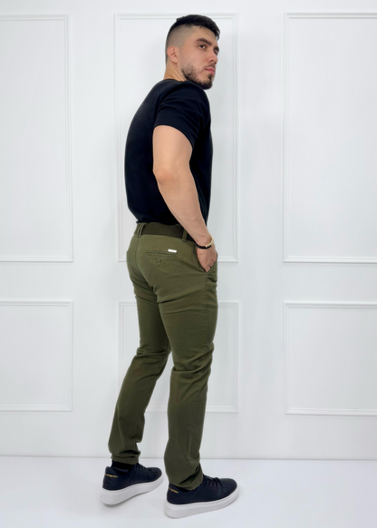 PANTALON DRIL CABALLERO VERDE REF: 7105401