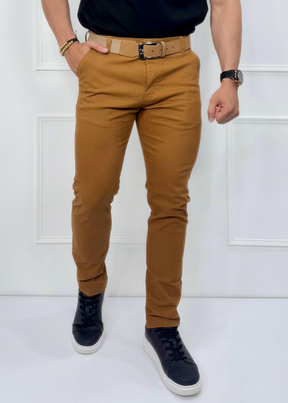 PANTALON DRIL CABALLERO LADRILLO REF: 7105430