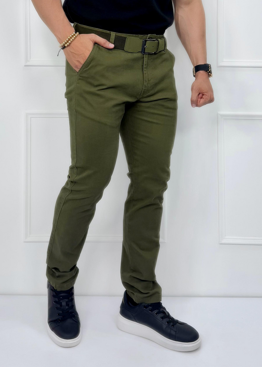 PANTALON DRIL CABALLERO VERDE REF: 7105401