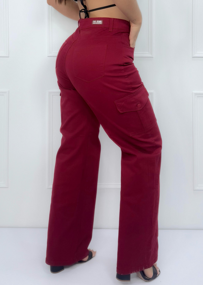 PANTALON CARGO DAMA VINOTINTO REF: 143219