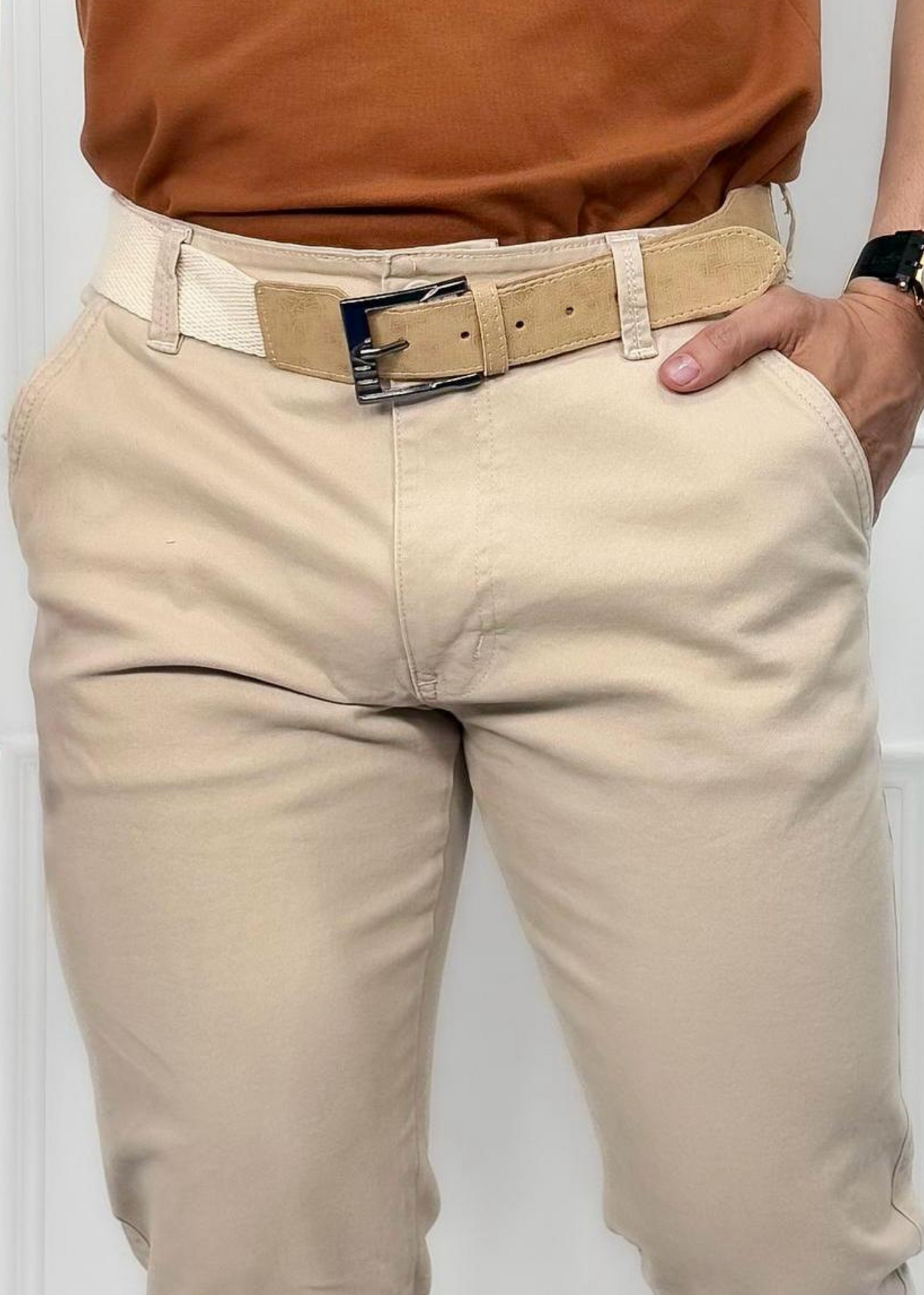 PANTALON DRIL CABALLERO BEIGE REF: 7105416