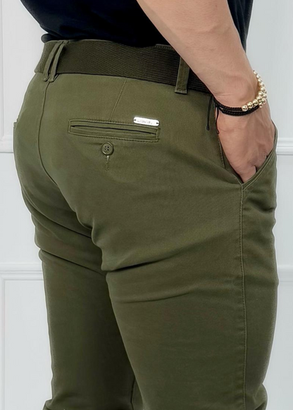 PANTALON DRIL CABALLERO VERDE REF: 7105401