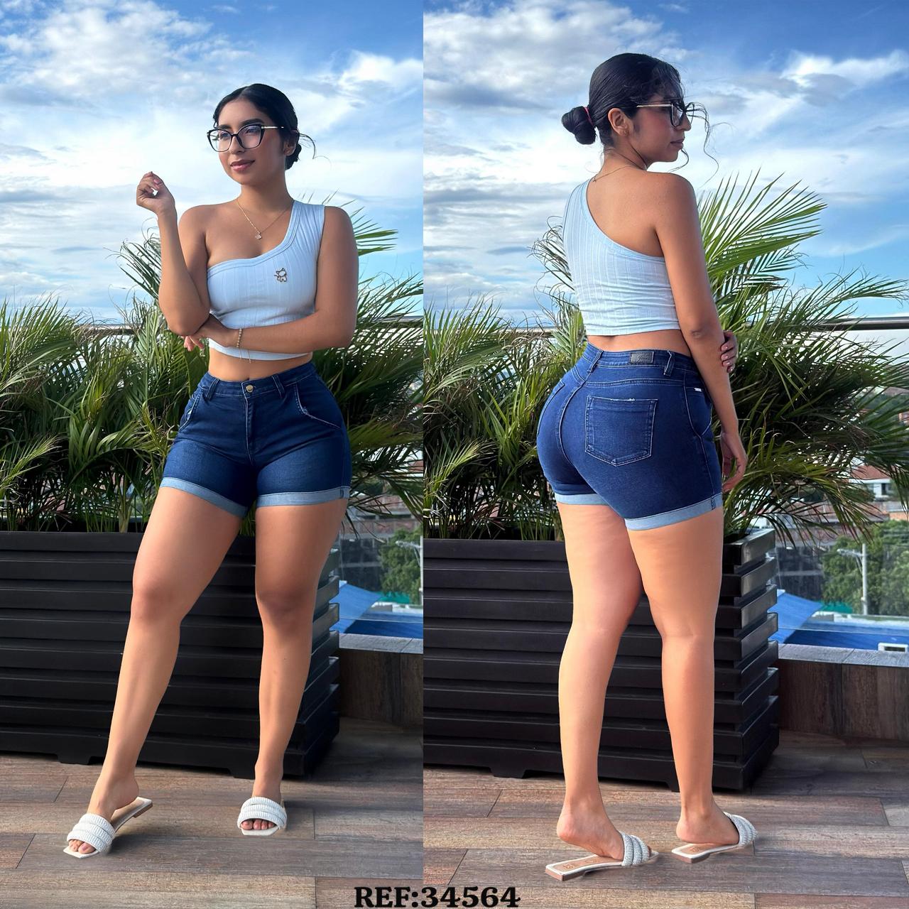 SHORT DAMA STRECH REF: 34564