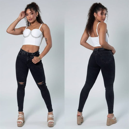 JEANS TIRO ALTO DAMA REF: 150921