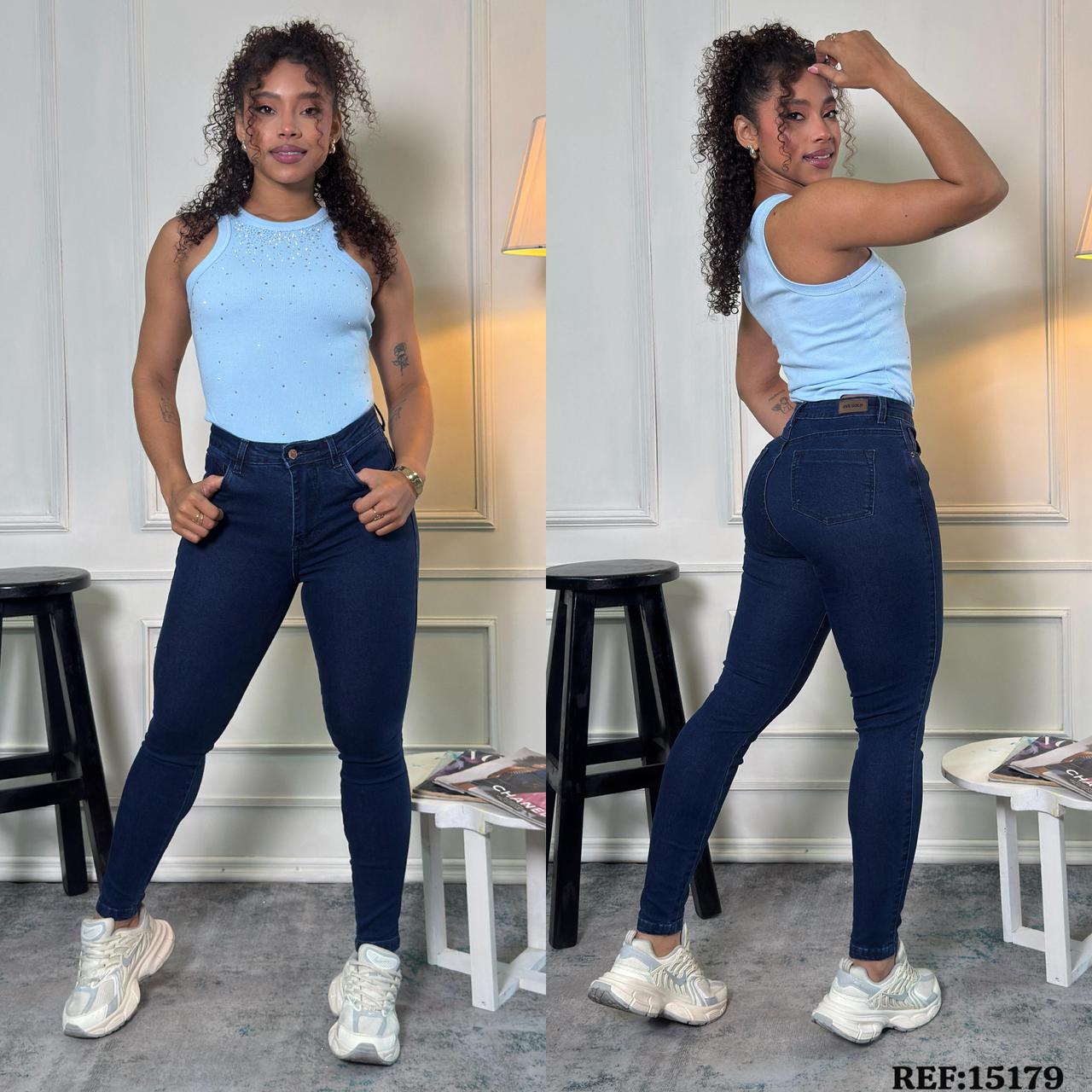 JEANS TIRO ALTO DAMA REF: 15179
