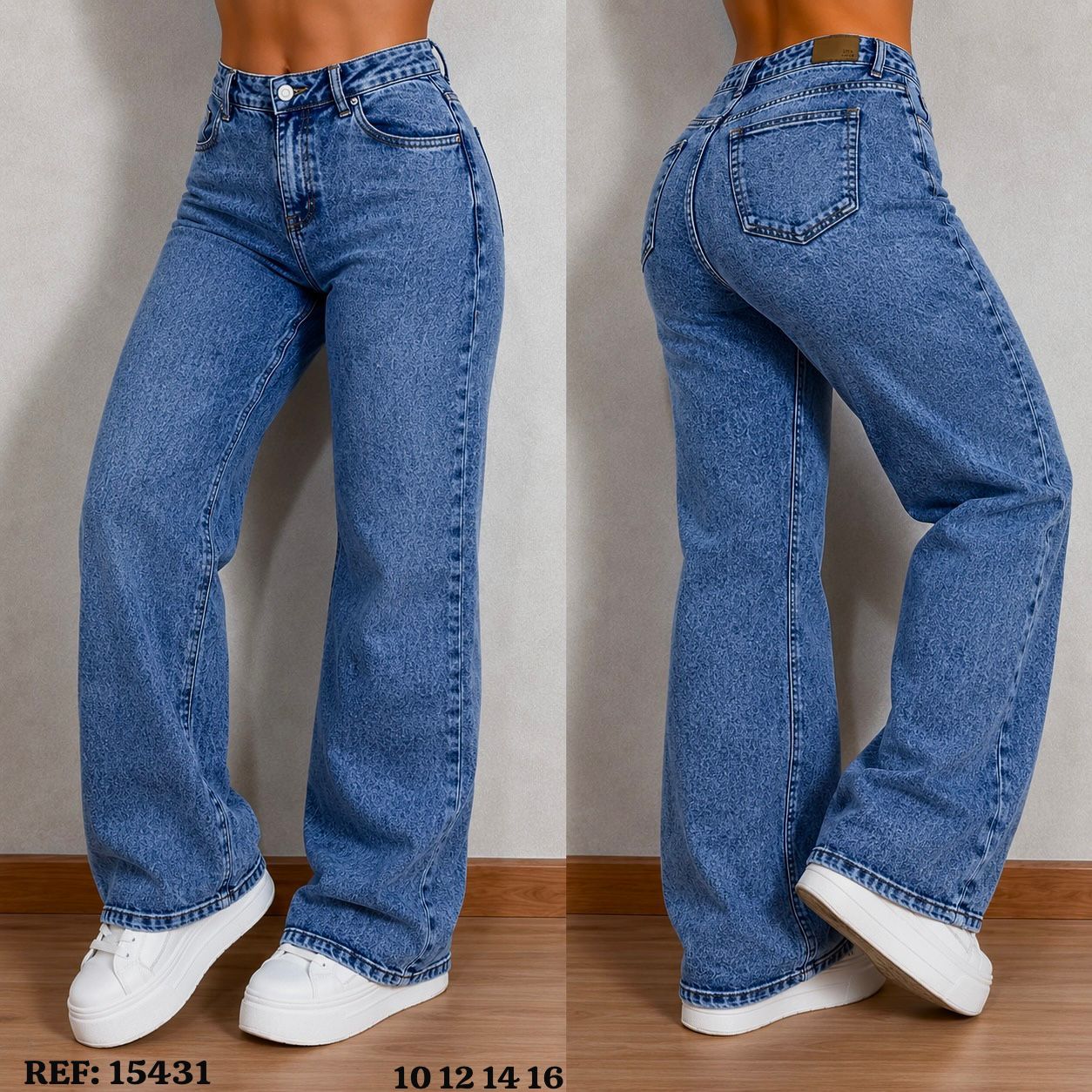JEANS EVE GOLD PALAZZO SEMI RIGIDO REF:15431