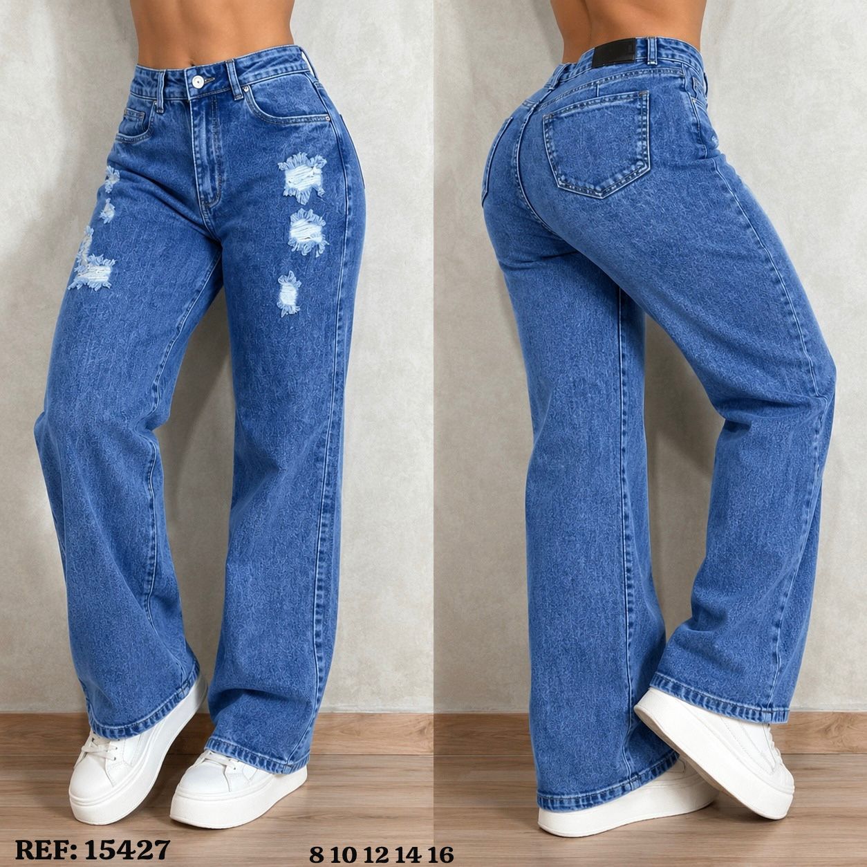 JEANS EVE GOLD PALAZZO SEMI RIGIDO REF:15427