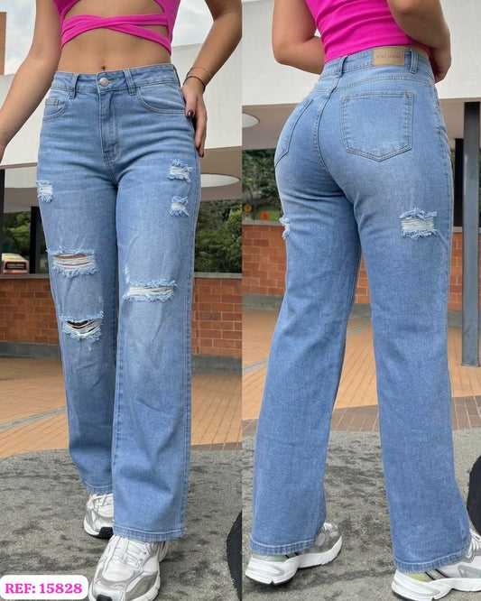JEANS EVE GOLD PALAZZO SEMI RIGIDO REF:15828