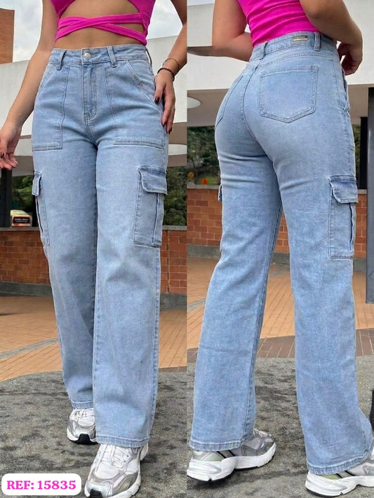 JEANS EVE GOLD PALAZZO SEMI RIGIDO REF:15835