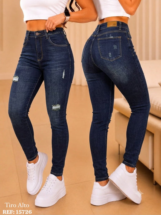 JEANS TIRO ALTO DAMA REF: 15726