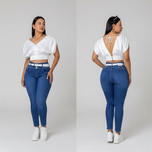 JEANS PRETINA ANCHA DAMA REF: 15008
